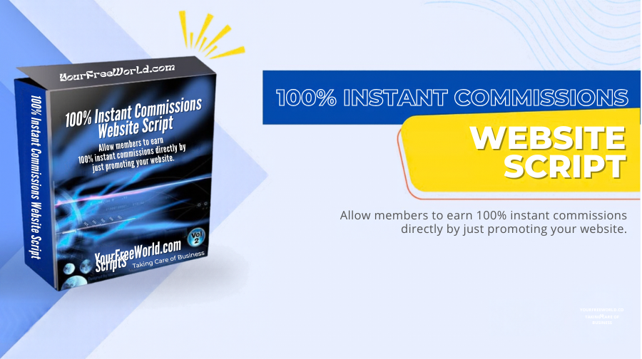 100% Instant Commissions Website Script