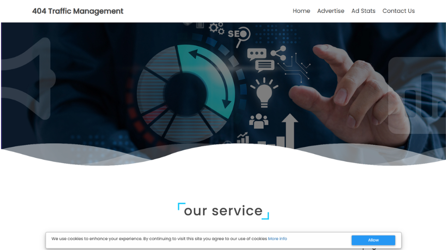 404 Traffic Management dashboard