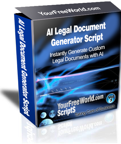 AI Legal Document Generator Script SAAS