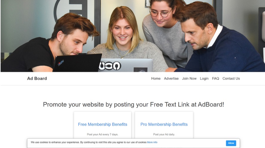 Ad Board Script dashboard