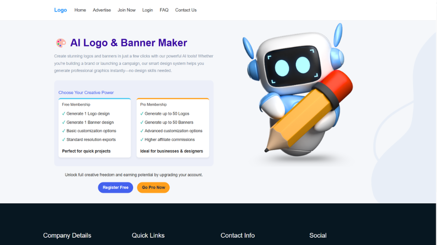 Design Genius AI Script dashboard