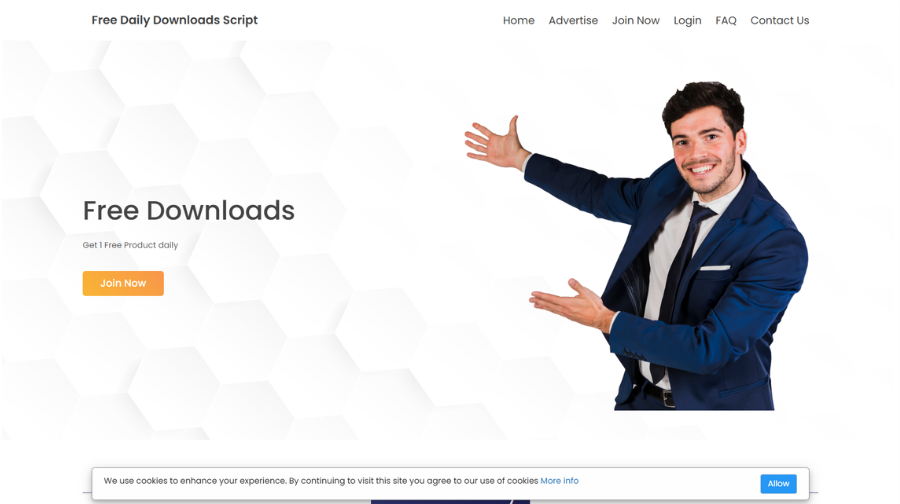 Free Daily Download Script dashboard