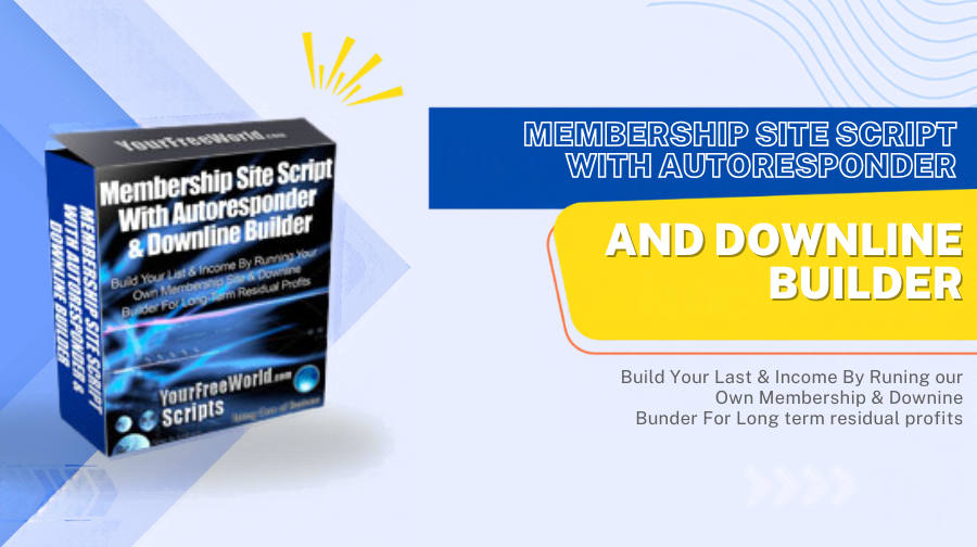 Membership Site Script with Autoresponder & Downline Builder