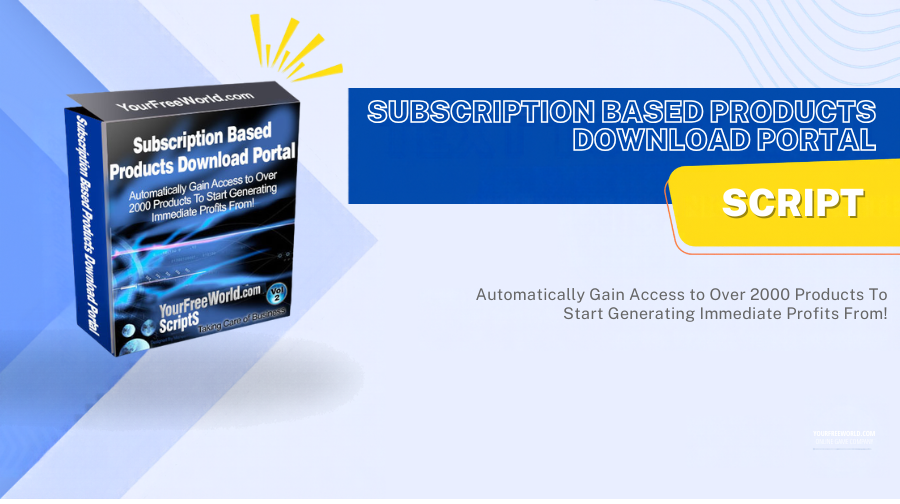 Subscription Based Products Download Portal