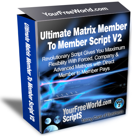 Ultimate Matrix Member to Member payment script